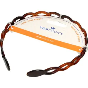 Повязка для волос TOP CHOICE модель 27758 янтарного цвета, 1 шт.