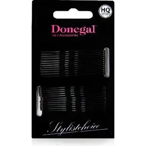Шпильки для волос Donegal 5 см черные, упаковка 24 шт (модель 5091)