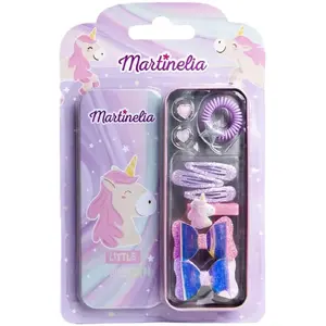 Matu aksesuāru komplekts Mini Miss meitenēm Martinelia Little Unicorn L-80085, skavas un gumijas