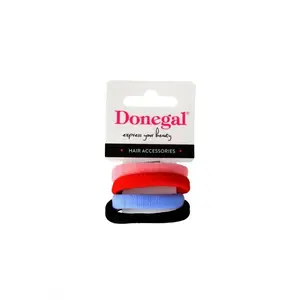 Резинки для волос Donegal FA-9935 набор 4 шт., тканевые scrunchie