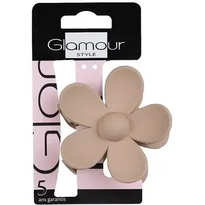 Большая бежeвая заколка-краб в форме цветка glamouр — KILLYS_Glamour
