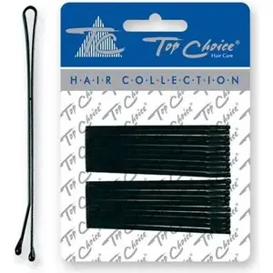 Hair Pins TOP CHOICE long - TOP CHOICE 653011, metal bobby pins for long hair