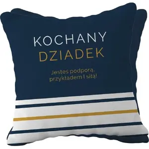 Gift pillow Selgros with inscription 'Kochany Dziadek' (loving grandfather) – decorative cushion
