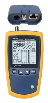Тестер кабелей Fluke Networks MicroScanner² Blue/Yellow Photo 2