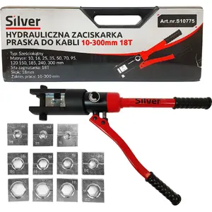 Hydraulic Cable Crimper Silver EX10775 — 10–300 mm² capacity, 18 ton force