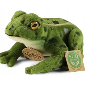 Mīkstā rota Rappa plīša reālistiska zaļa varde 19 cm