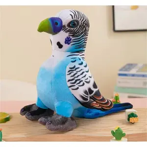 Plush Parrot Toy LEANToys Maskotka Pluszowa Papuga Niebieska 20 cm