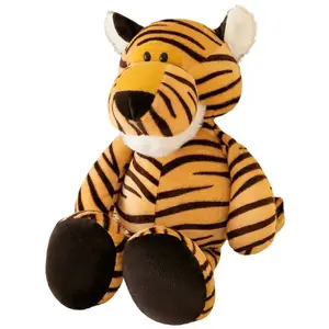 Plush Toy LEANToys Tiger Soft Toy Orange Striped 23 cm