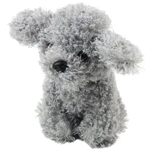 Soft toy LEANToys plush cuddly dog poodle miniature gray 20 cm