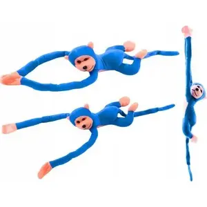 Plush Toy LEANToys Maskotka Małpka with Sound, Blue, 80 cm