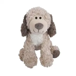 Soft toy dog Beppe 20 cm, ecru with white belly (model 258936)