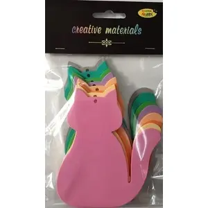 Sandy foam cat figures 9 x 11 cm set of 8