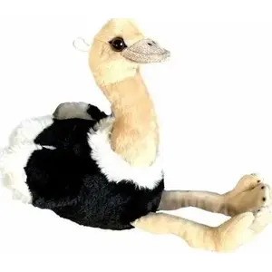 Pluša strausiņš ar karāmo cilpu 20 cm, Dubi