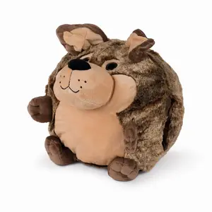DAY Cozy Noxxiez Dog travel pillow — beige/brown, 350×350×350 mm
