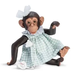 Soft toy ASI Małpka Lola in mint dress model ASI0607440 plush monkey 8435384429215