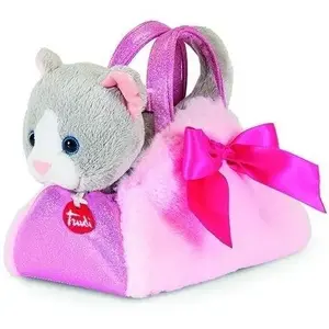 Soft toy Trudi Maskotka Kot w Torebce plush cat in bag, small collectible stuffed animal