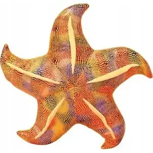 Plush Starfish Cushion LEANToys 20 cm - Yellow Soft Toy