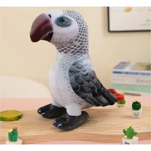 Soft toy LEANToys Plush Parrot Gray 20 cm