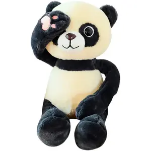 Plīša mīļlācītis panda LEANToys 23 cm ar magnētiem