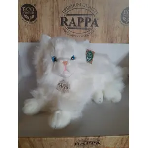 Plīša rotaļlieta Rappa Persiešu kaķis balts guļošs 30 cm