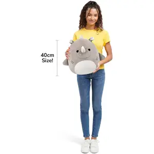Mīkstā rotaļlieta SQUISHMALLOWS Rhino Shark 40 cm plīša