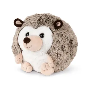 Decorative pillow DAY Cozy Noxxiez Hedgehog — plush cover, beige/grey/white, other shape