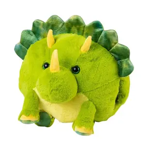 Decorative pillow DAY Cozy Noxxiez Dino, green plush cover, other shape