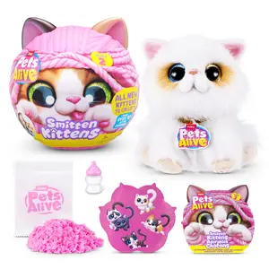 Zuru Pets Alive Smitten Kittens Series 2 Игрушечный кот интерактивный со звуком плюшевый разноцветный
