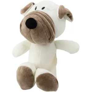Plush Cuddly Toy Dog LEANToys 16 cm with Suction Cup - Pug Design