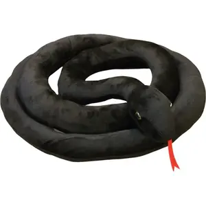 Plush Toy LEANToys Maskotka Wąż Czarny 110 cm soft toy, 110 cm length