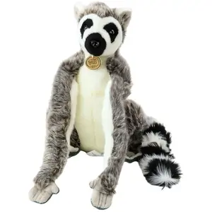 Plush Lemur Soft Toy LEANToys 27 cm with Long Paws and Hook-and-Loop Fasteners