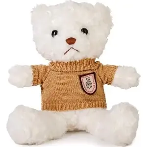 Soft toy Daffi white teddy bear 22 cm in latte sweater