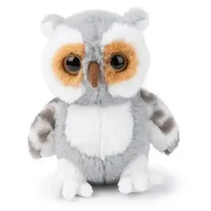 Mīkstā rotaļlieta art and play Sowa szara 15cm WWF — plīša pūce, augstums 15 cm