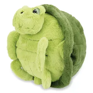 Decorative pillow DAY Cozy Noxxiez Turtle, round plush cover, green