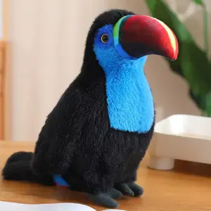 Soft toy LEANToys Plush Toucan Blue 20 cm