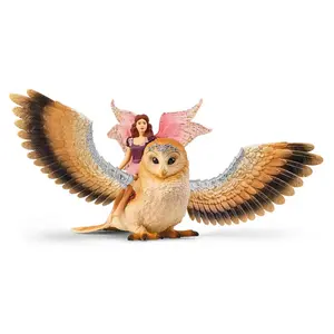 Figure toy TEKA schleich BAYALA Fairy in Flight on Glam-Owl, plastic, multicolour, age 5+