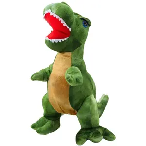 Plush Toy LEANToys Dinozaur 45 cm — Green textured skin cuddly toy
