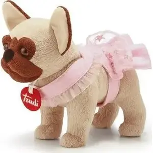 Plīša rotaļlieta Trudi Francijas buldogs rozā kleitā, Trudi 006-29611