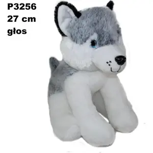 Plush Husky Puppy with Sound 24 cm, Sunday - Soft Toy