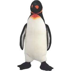Plīša pingvīns Beppe Pingwin cesarski czarny 36 cm — melns mīkstais rotaļlieta, modelis 611965
