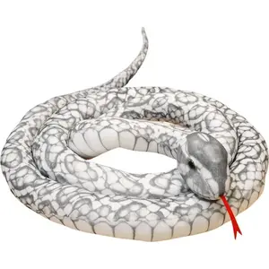 Plush Toy LEANToys Maskotka Wąż Szary 110 cm soft toy, 110 cm length