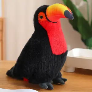 Plush Toy LEANToys Tukan 20 cm Red — Soft Stuffed Bird
