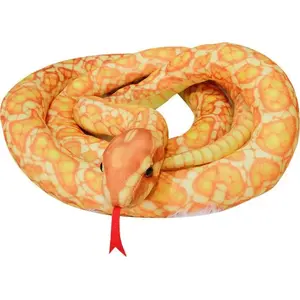 Plush Toy LEANToys Maskotka Pluszowa Wąż Złoty 110 cm soft toy, 110 cm length
