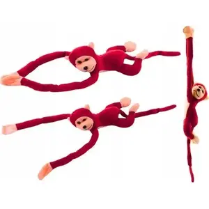 Plush Toy LEANToys Maskotka Małpka with Sound, Red, 80 cm