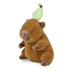 Plush toy Daffi Capybara with pear 25 cm soft toy, brand Daffi