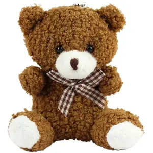Plush Bear Keychain LEANToys 8 cm, brown hanging ornament