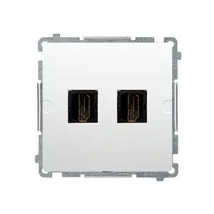 Розетка HDMI Kontakt‑Simon BMGHDMI2.01/11, белая, пластик, IP20, 75×75×32 мм