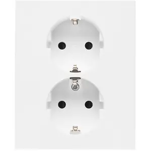 Розетка Schuko Kontakt-Simon TGSZ2PZFAR/111 двойная 16 A 250 V~ винтовые клеммы белый мат с защитными шторками