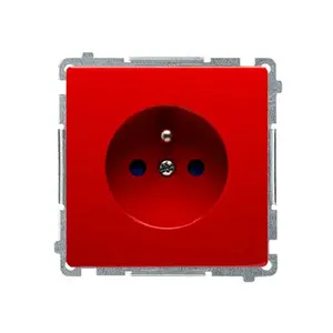 Socket outlet Kontakt-Simon BMGZ1Z.01/22 — single, red, IP20, 250 V, 75×75×40.5 mm