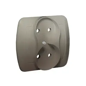 Розетка Kontakt-Simon AG2/29 Satin steel — 250 В, IP20, 90×37.5×80.5 мм